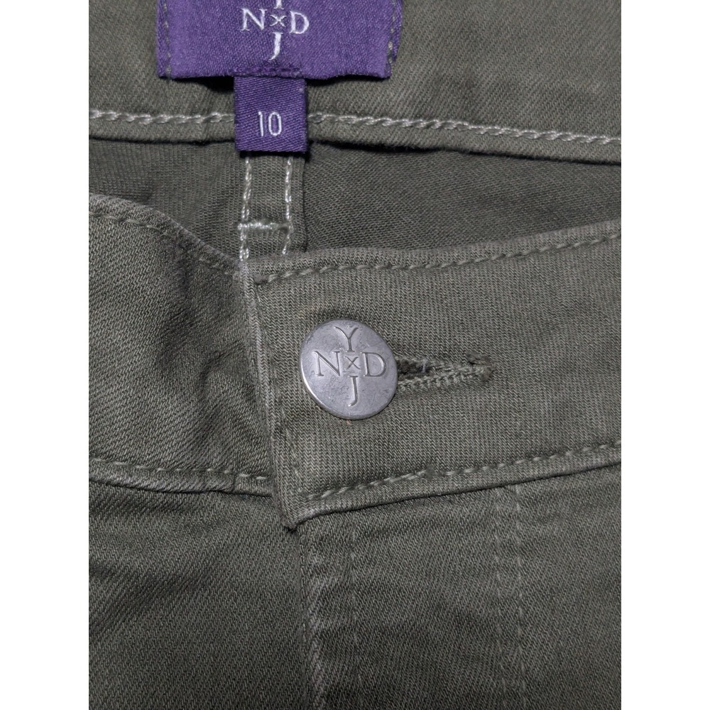 NYDJ Clarissa Ankle Jeans Lift Tuck Tech Green Stretch Denim - Women 10 - Picture 10 of 16